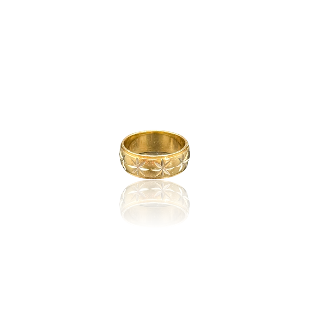 Vintage Gold Celestial Cigar Band Ring