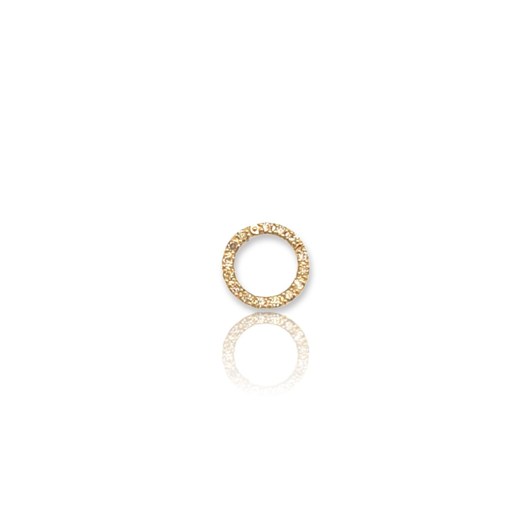 Diamond and Gold Round Link Charm Enhancer