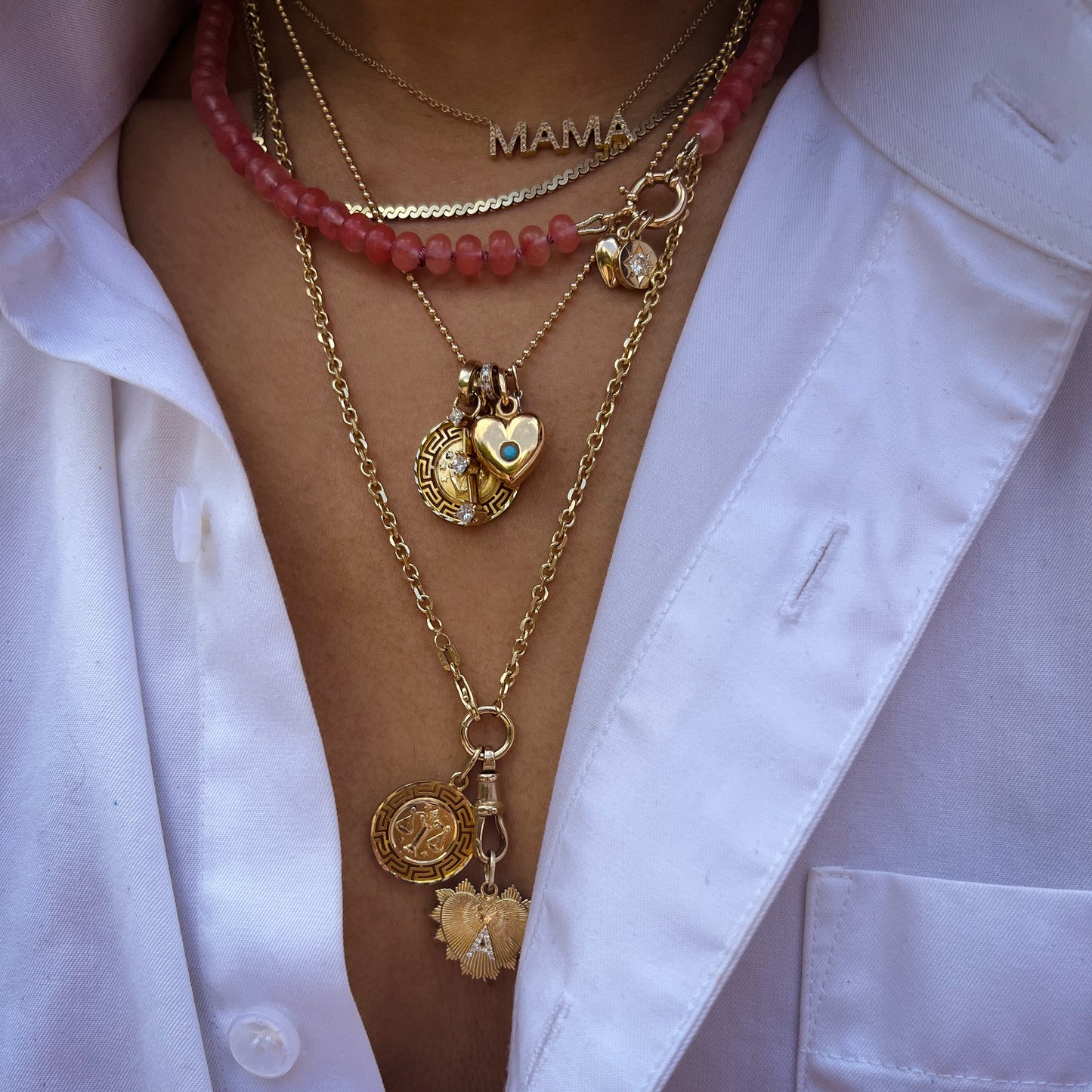 Diamond Cut Baby Rolo Chain Necklace
