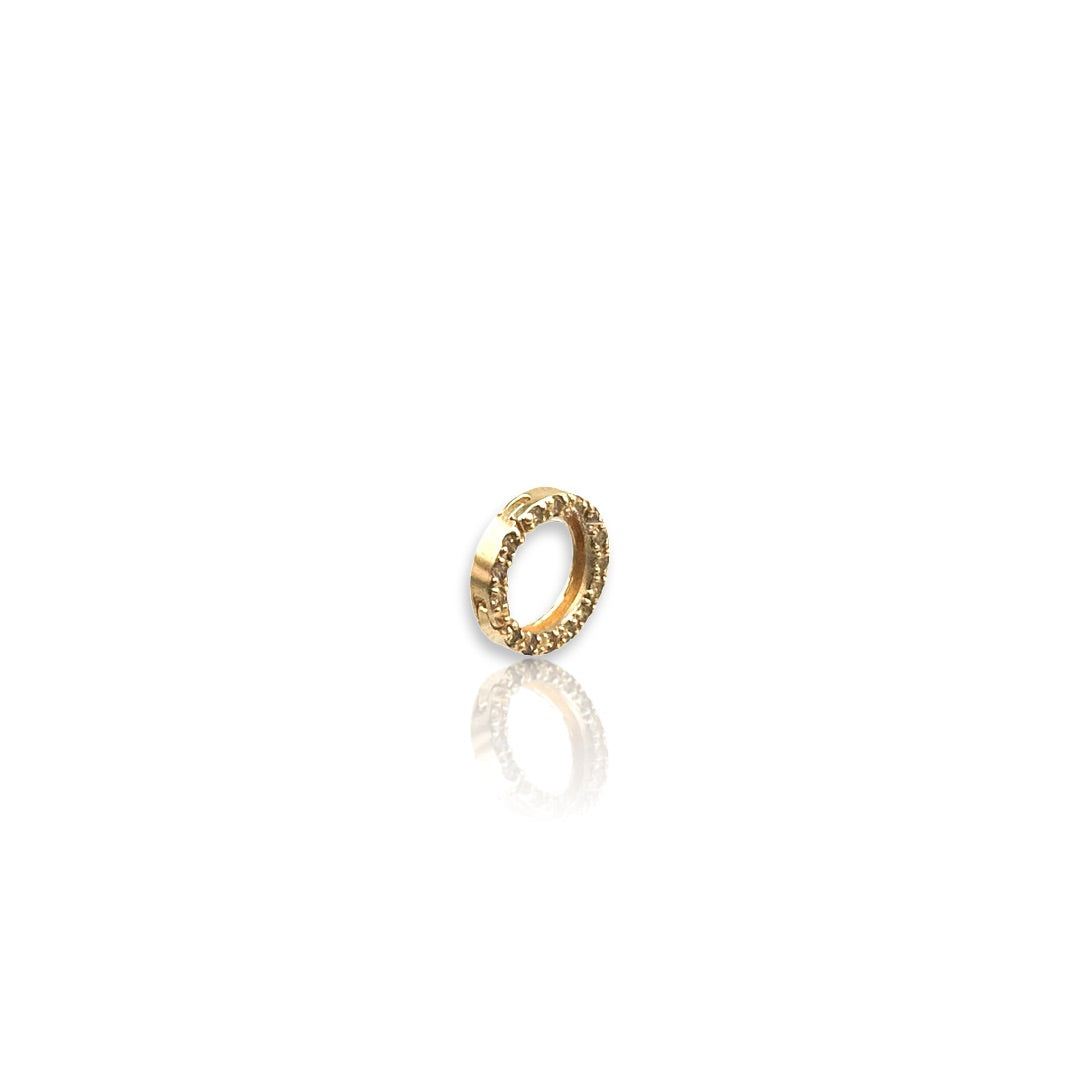 Diamond and Gold Round Link Charm Enhancer
