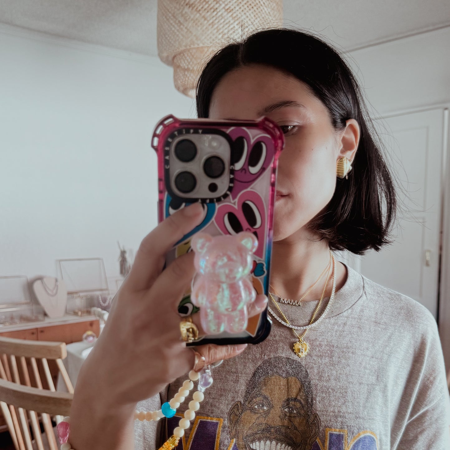 Spencer Vintage Abstract Gold Post Earrings