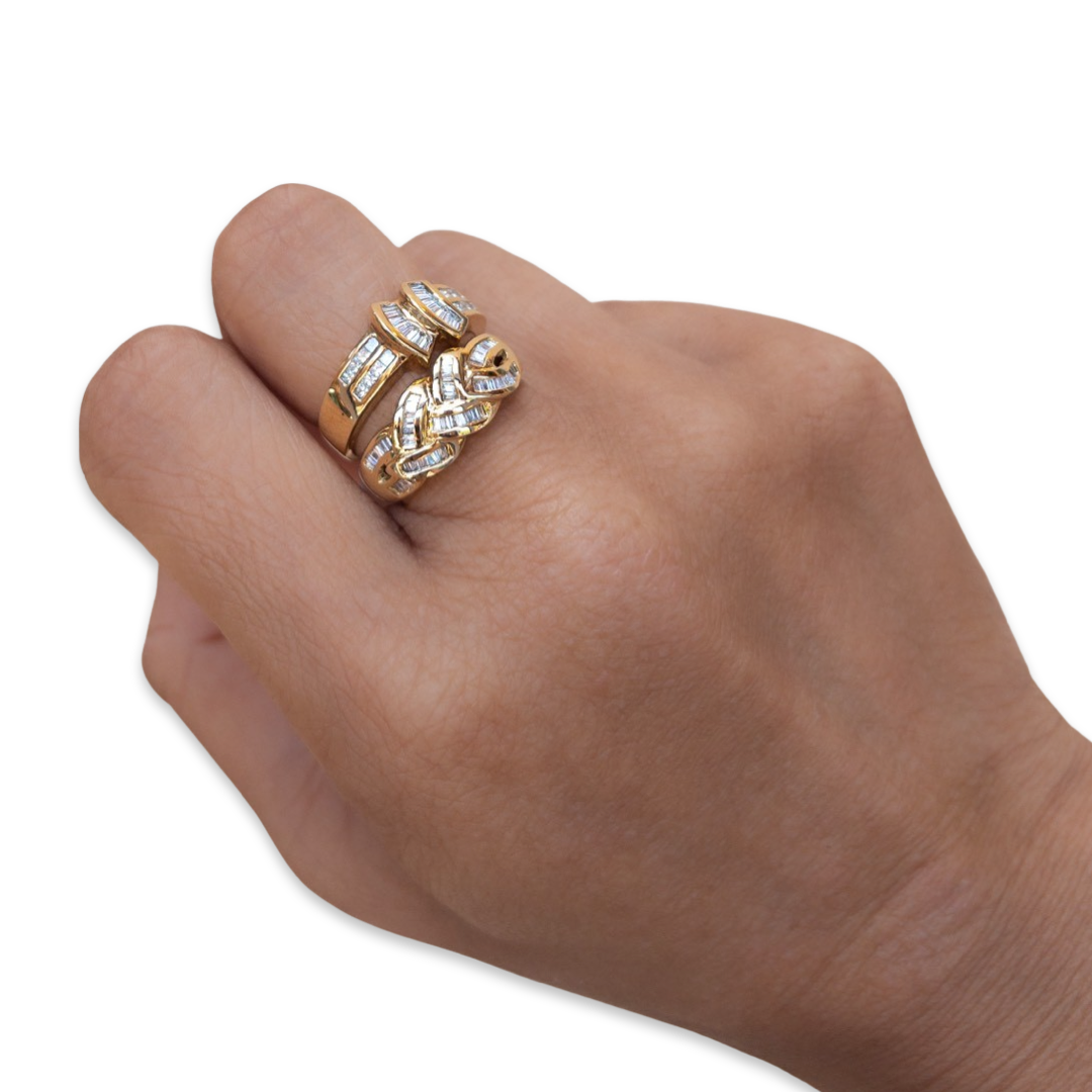 Vintage 14k Gold Channel Set Diamond Ring