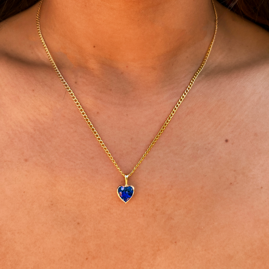 Pennie Lou Sapphire Heart Charm