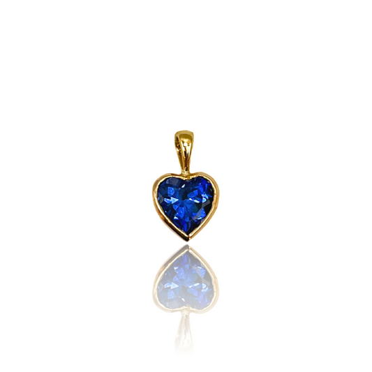 Pennie Lou Sapphire Heart Charm
