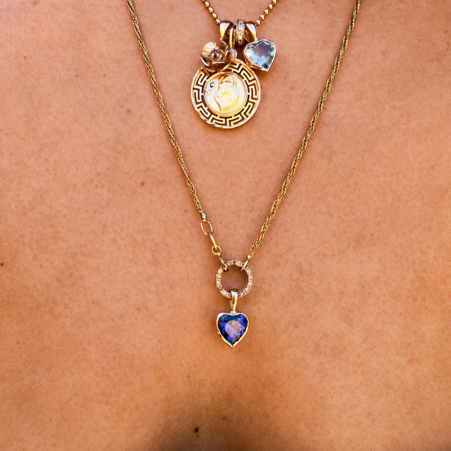 Pennie Lou Sapphire Heart Charm