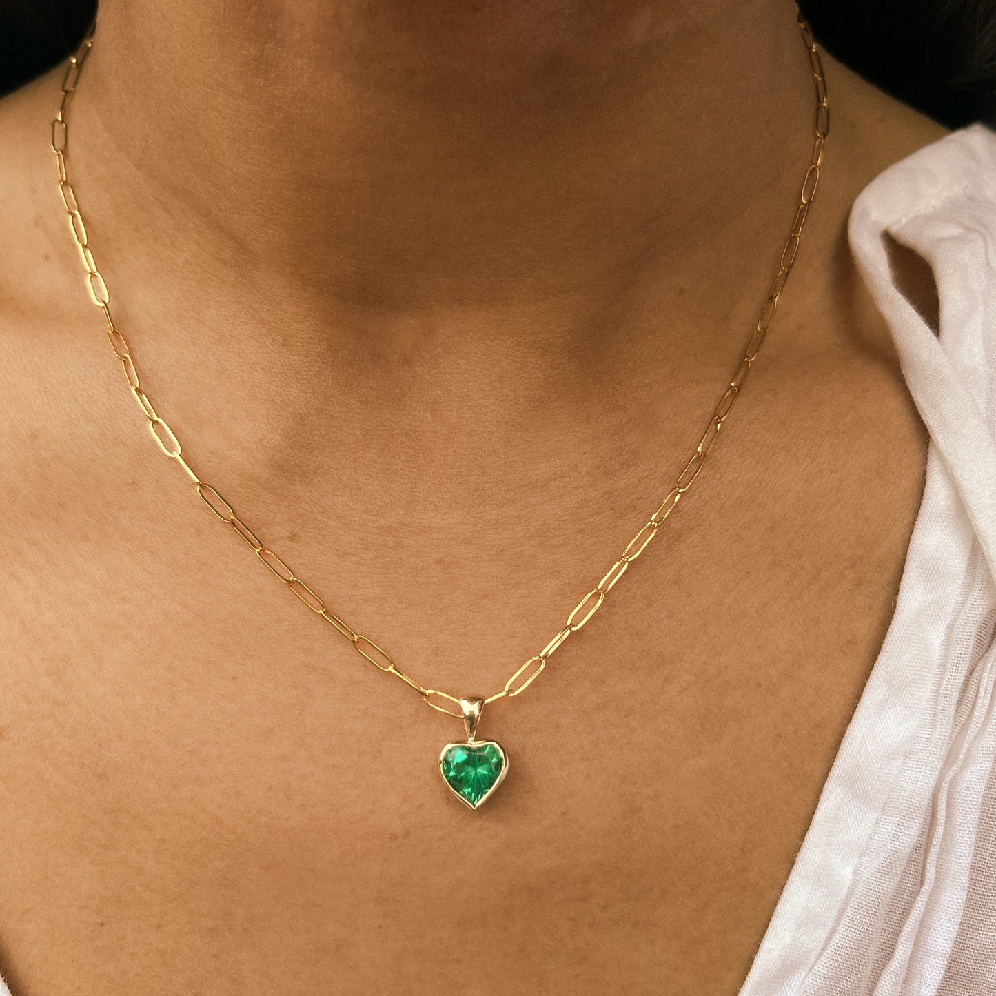 Pennie Lou Emerald Heart Charm