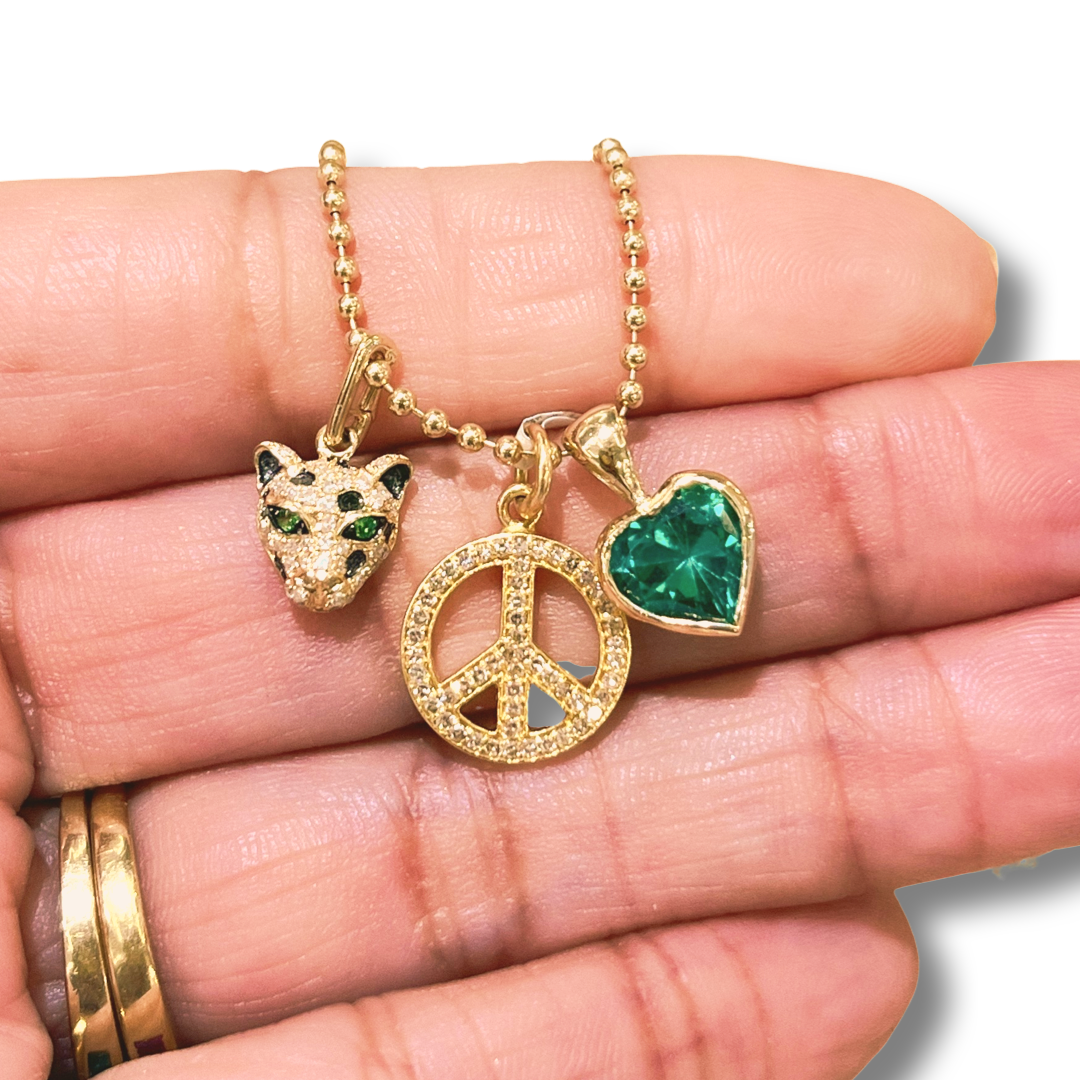 Pennie Lou Emerald Heart Charm