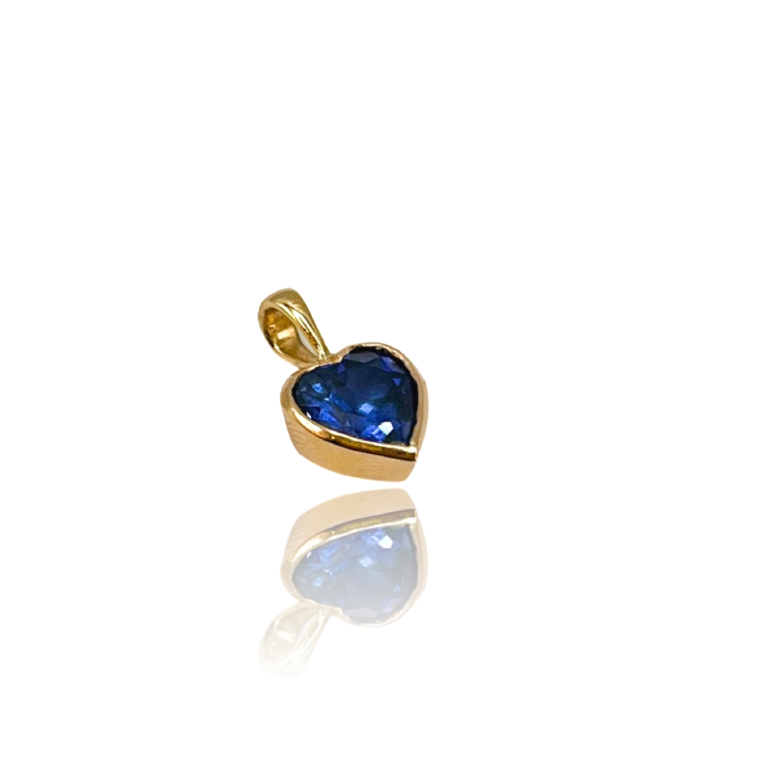 Pennie Lou Sapphire Heart Charm