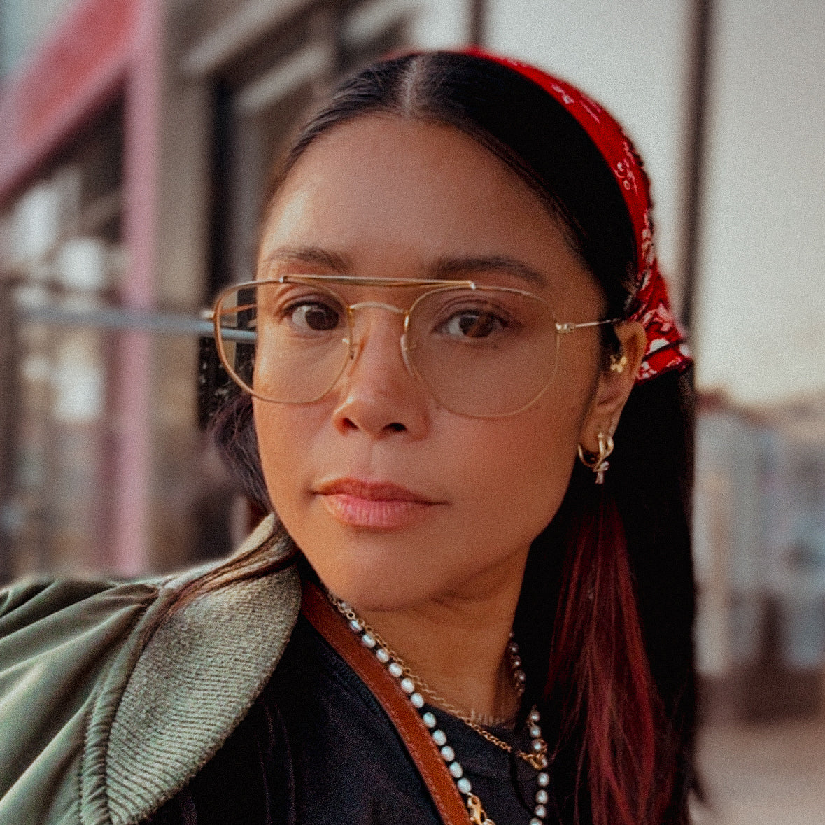 Last Chance Textiles Silk Red Hot Twill Rosey Scarf