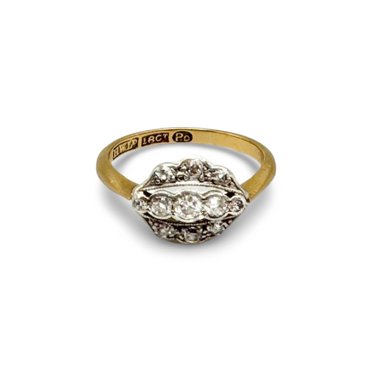 Antique Victorian 18k Gold and Diamond Ring