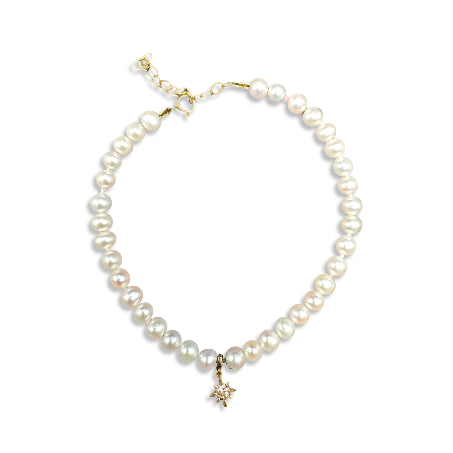 Venus Beaded Pearl & Gold Bracelet