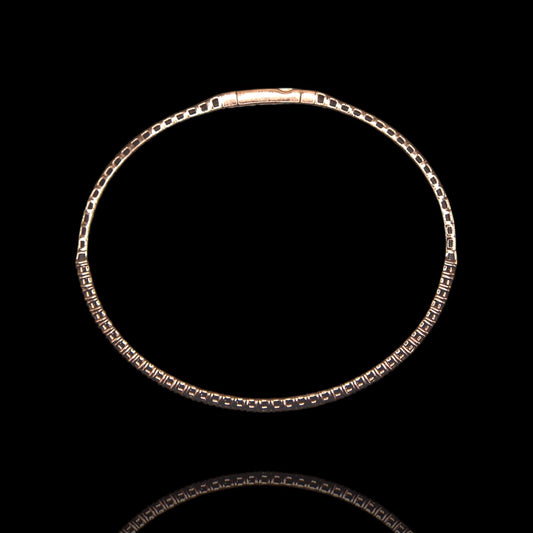 Emma Flexible Diamond & Gold Bangle