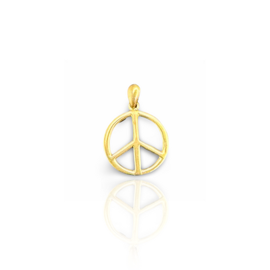 Make Peace Not War Gold Charm