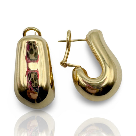 Jay Drop Gold Hinge Back Earrings