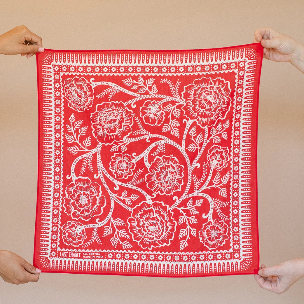 Last Chance Textiles Red Hot Cotton Ramble Bandana