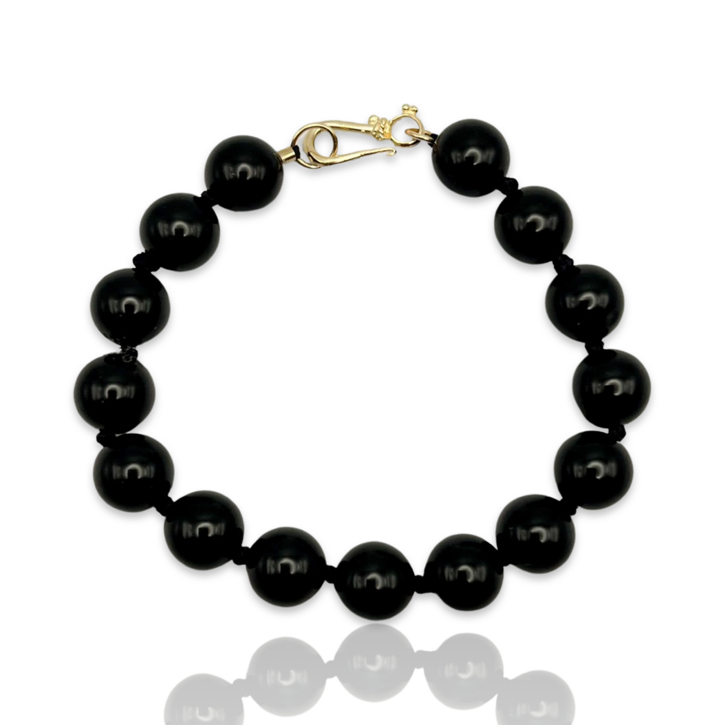 Simone Noir Beaded Agate Bracelet