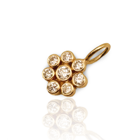 Maisy Flower Diamond & Gold Charm