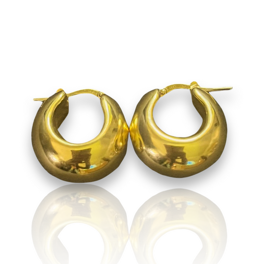 Triumph Gold Ball Hoop Earrings