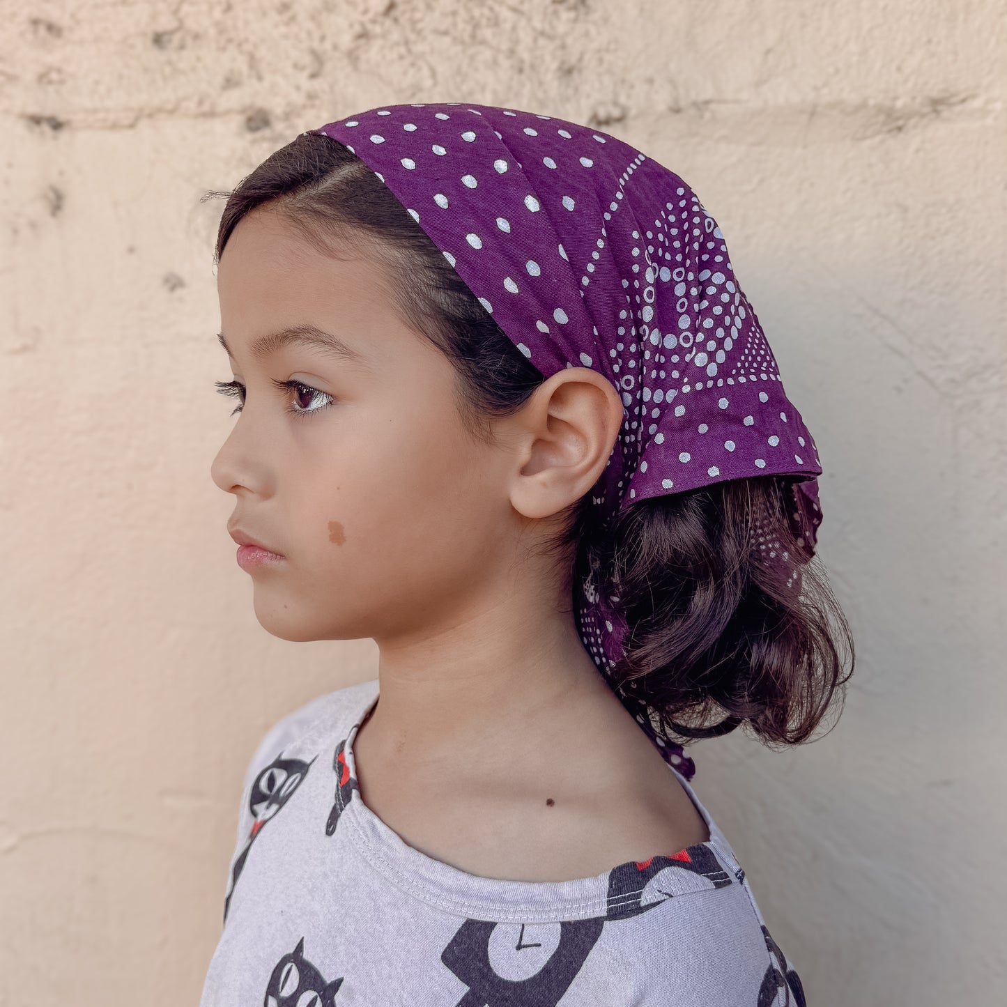 Last Chance Textiles Plum Cotton Daisy Bandana