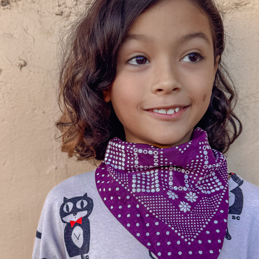 Last Chance Textiles Plum Cotton Daisy Bandana