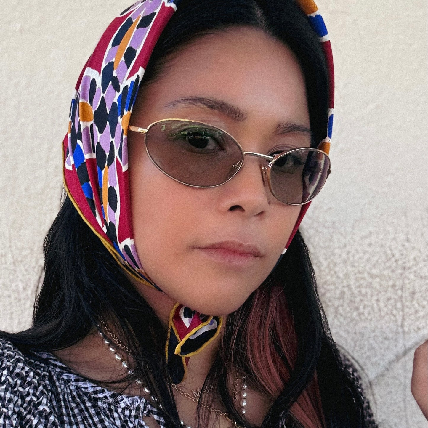 Last Chance Textiles Rings Quilt Silk Twofer Scarf