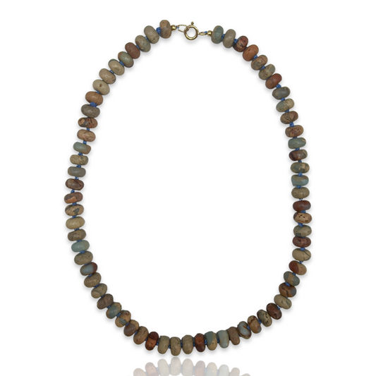 Dune Beaded Blue Opal Necklace