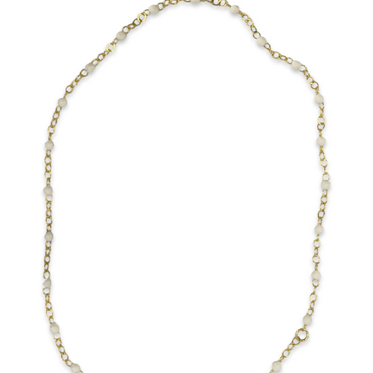 Isabel Enamel Bead & Gold Anklet