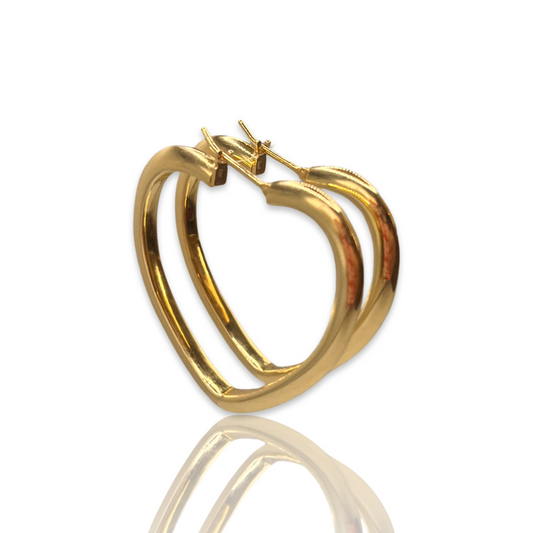 Cora Heart Shaped Hoop Earrings