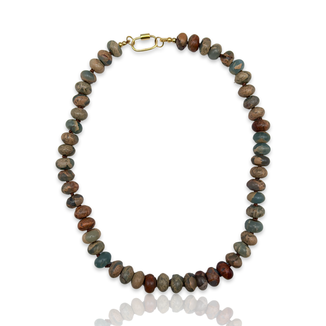 Dune Beaded Blue Opal Necklace