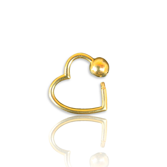 Gold Heart Shaped Charm Carabiner