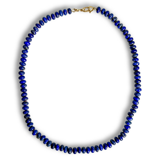 Azure Beaded Lapis Lazuli Necklace