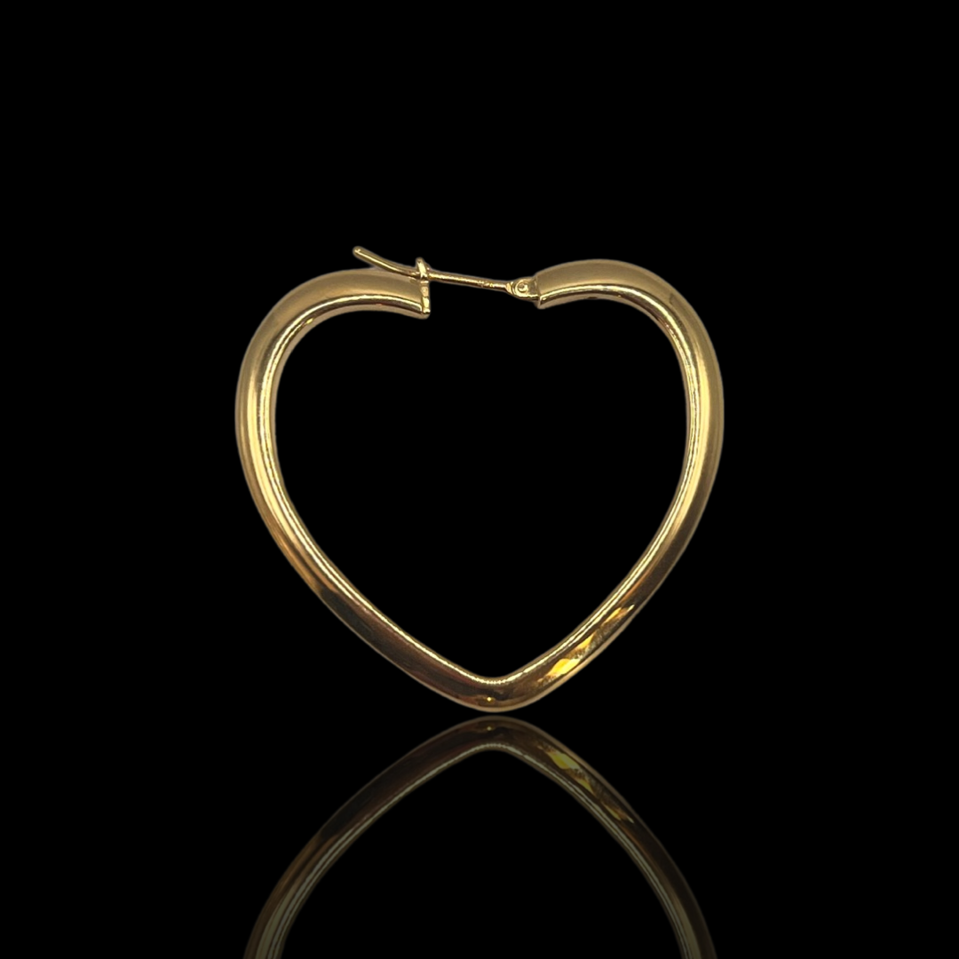 Cora Heart Shaped Hoop Earrings