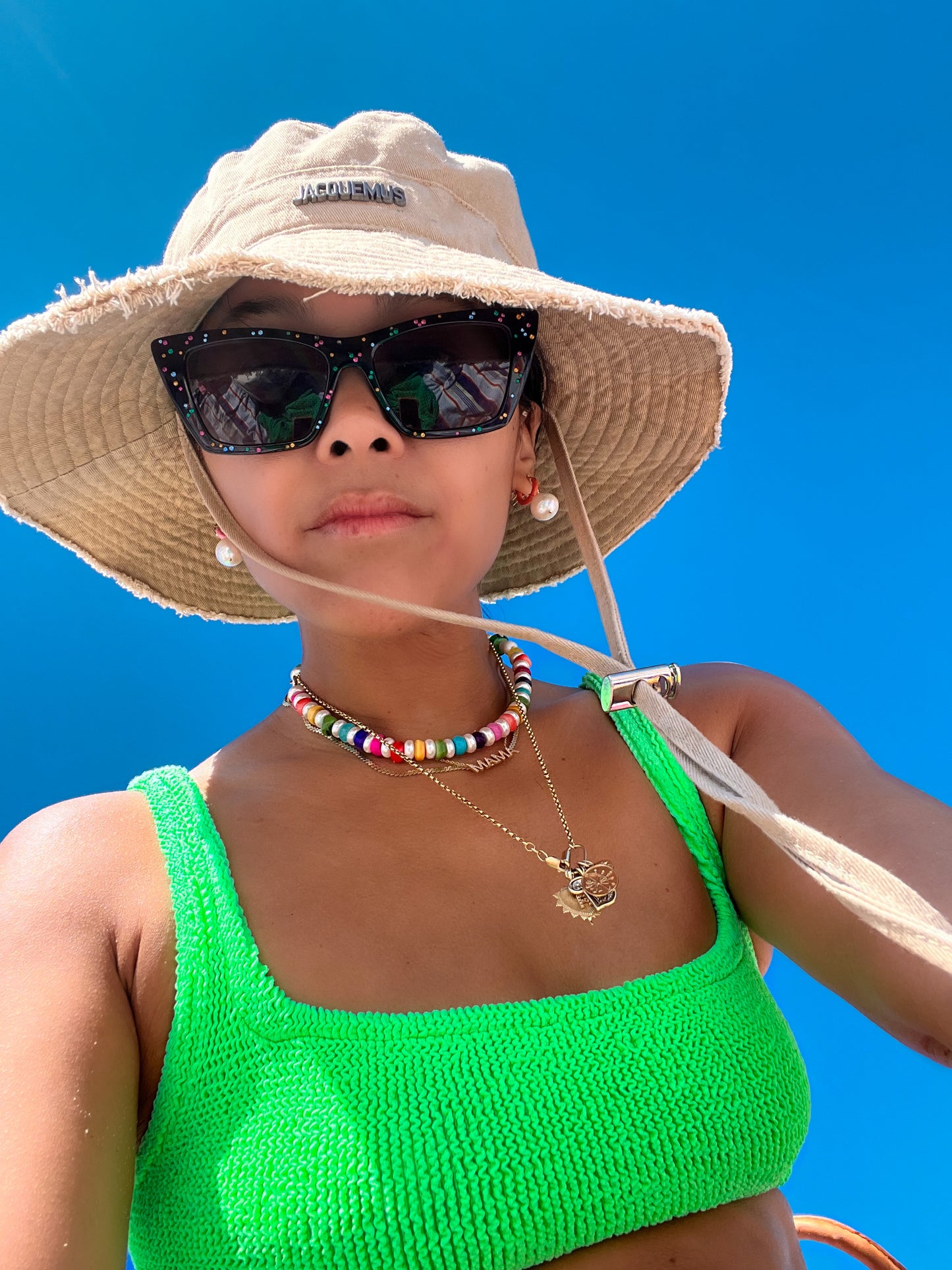 Disco Pearl & Rainbow Shell Necklace