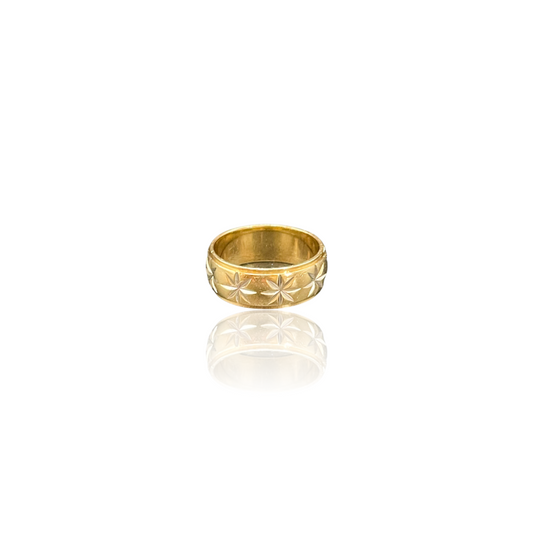 Vintage Gold Celestial Cigar Band Ring